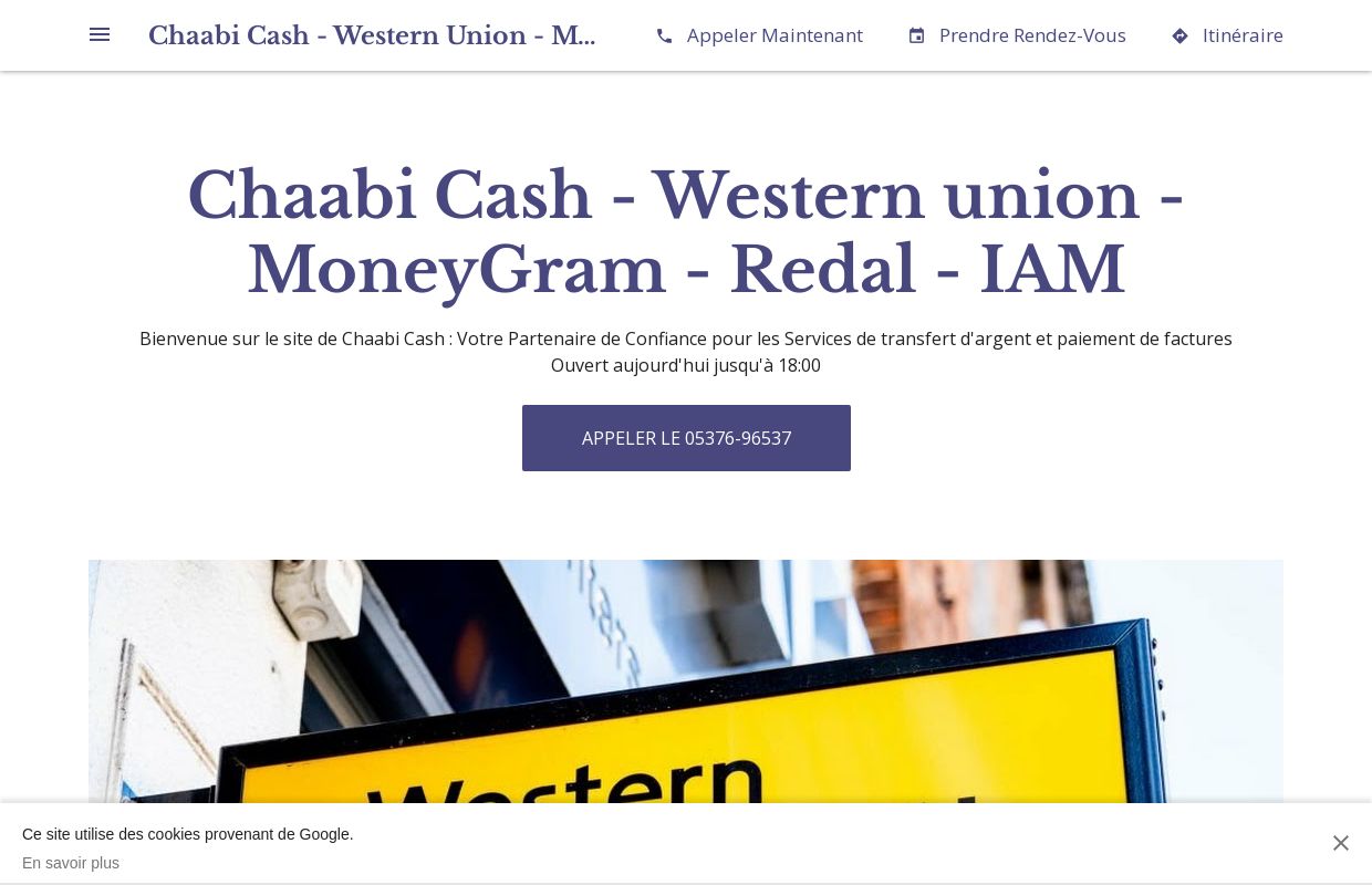 Chaabi Cash - Western Union - Moneygram - RIA - Bienvenue sur le site de Chaabi Cash : Votre Partenaire de Confiance pour les Services de transfert d'argent et paiement de factures