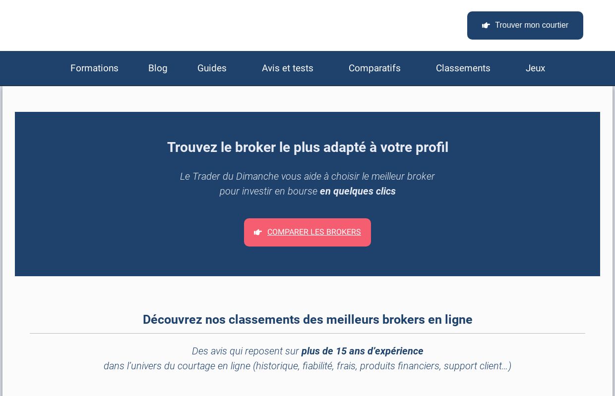 Le Trader du Dimanche | Votre guide pour investir en bourse