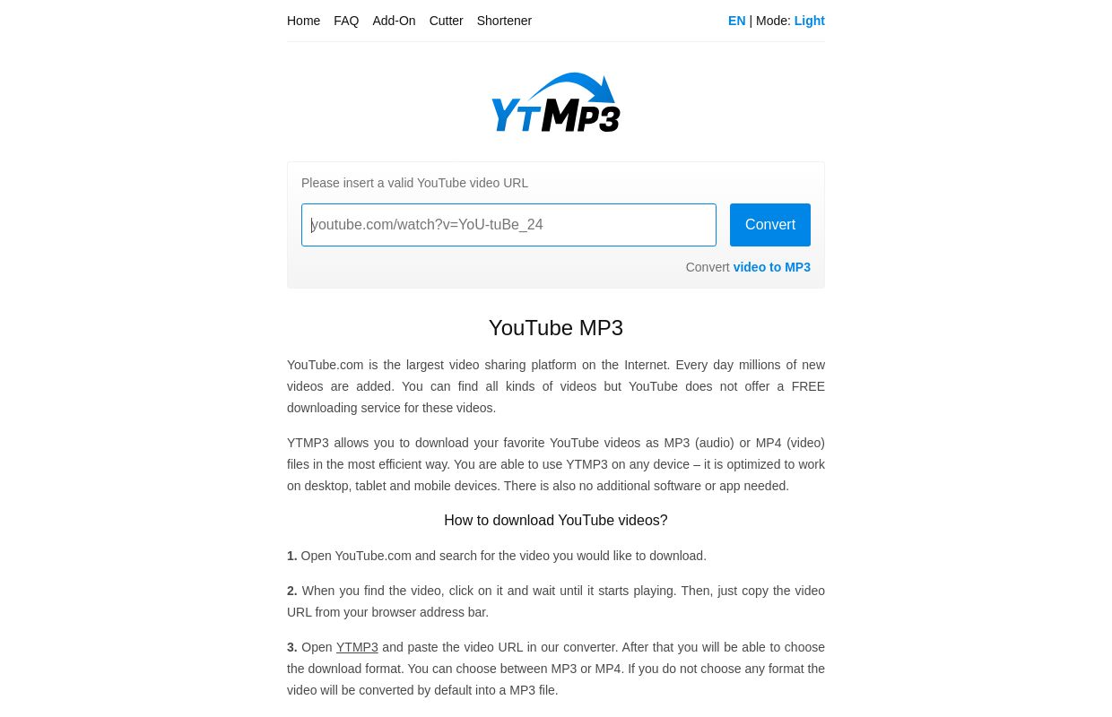 YtMp3 - YouTube to MP3 Converter