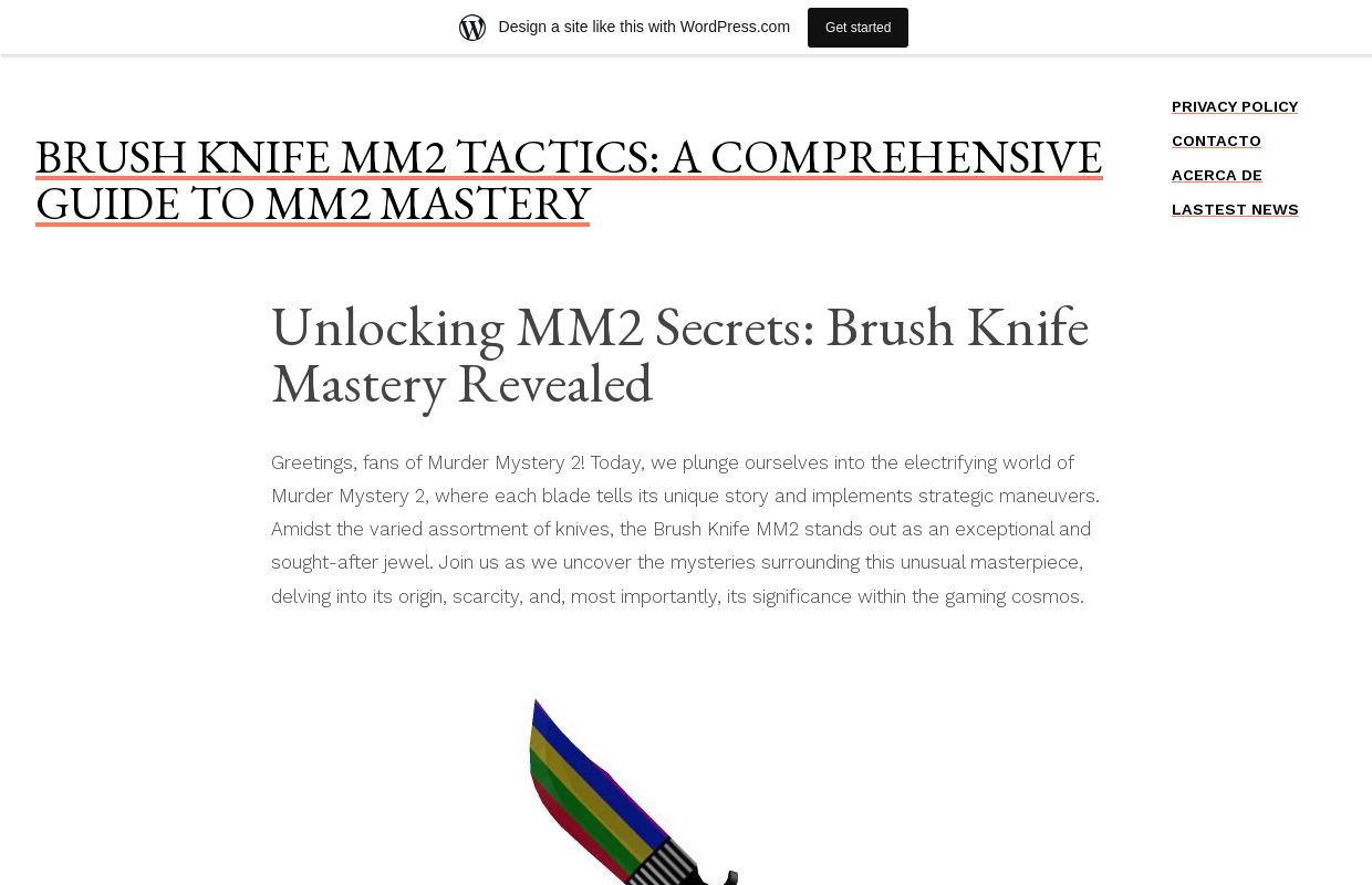 Brush Knife MM2 Tactics: A Comprehensive Guide to MM2 Mastery