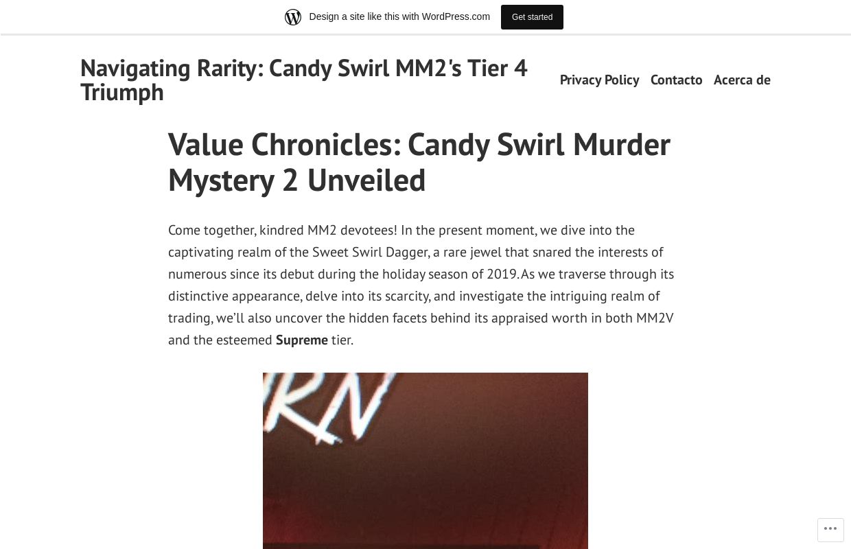 Navigating Rarity: Candy Swirl MM2's Tier 4 Triumph