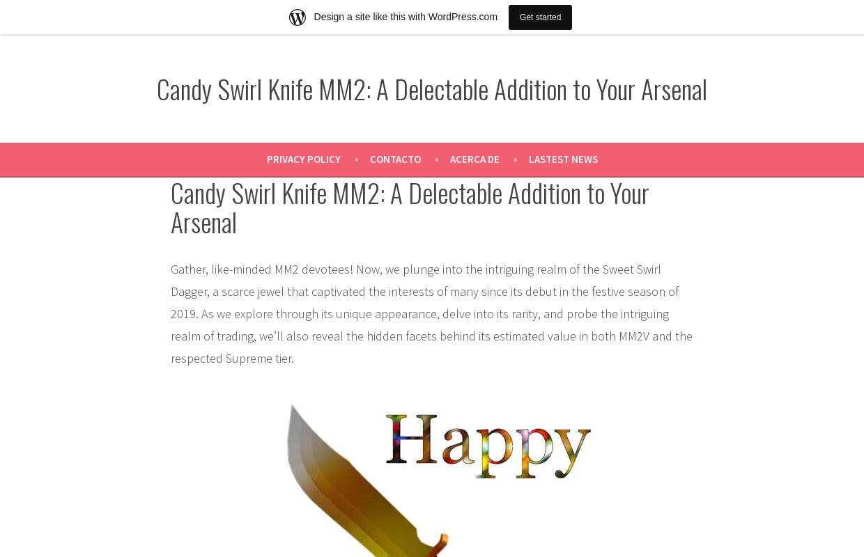 Candy Swirl Knife MM2: A Delectable Addition to Your Arsenal