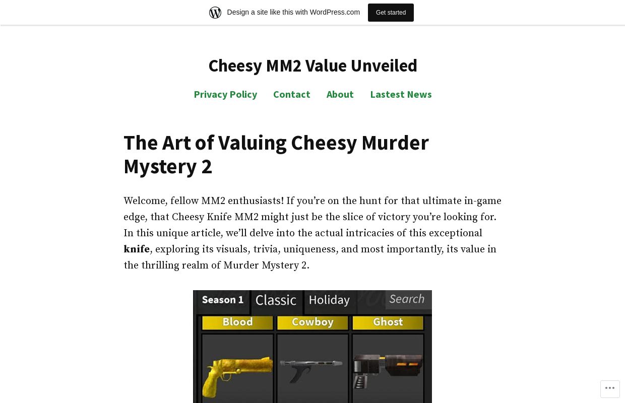 Cheesy MM2 Value Unveiled