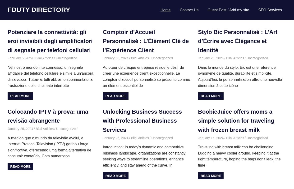 FDUTY DIRECTORY – My WordPress Blog