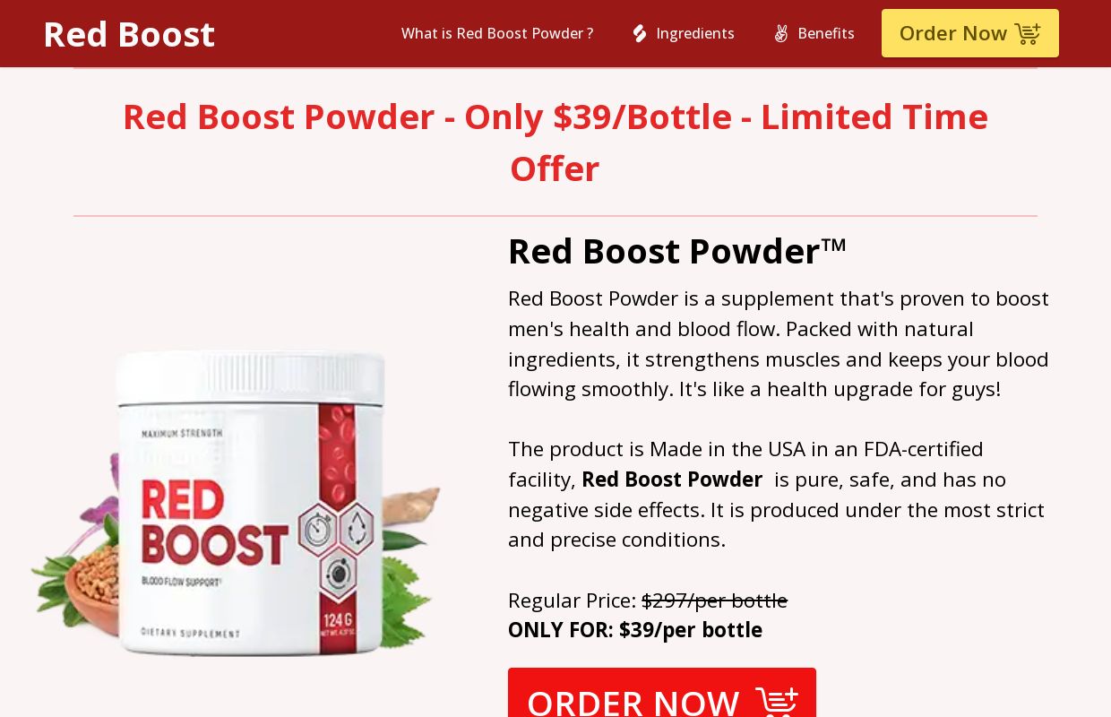 Red Boost Powder™ | USA Official Website - Only $39/Bottle