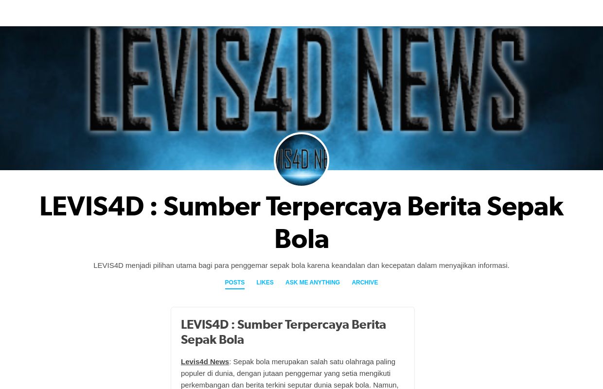 LEVIS4D : Sumber Terpercaya Berita Sepak Bola