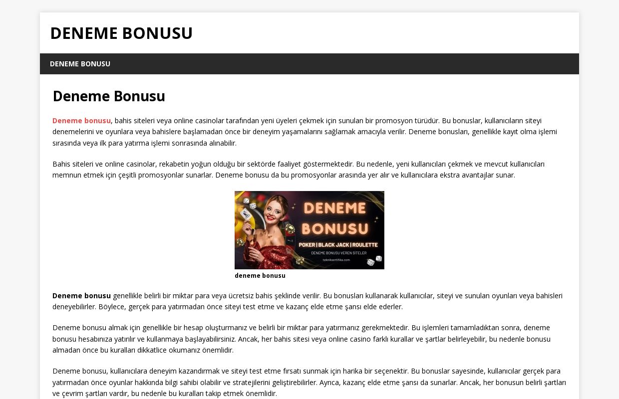 Deneme Bonusu - Çevrimsiz Deneme Bonusu Veren Siteler