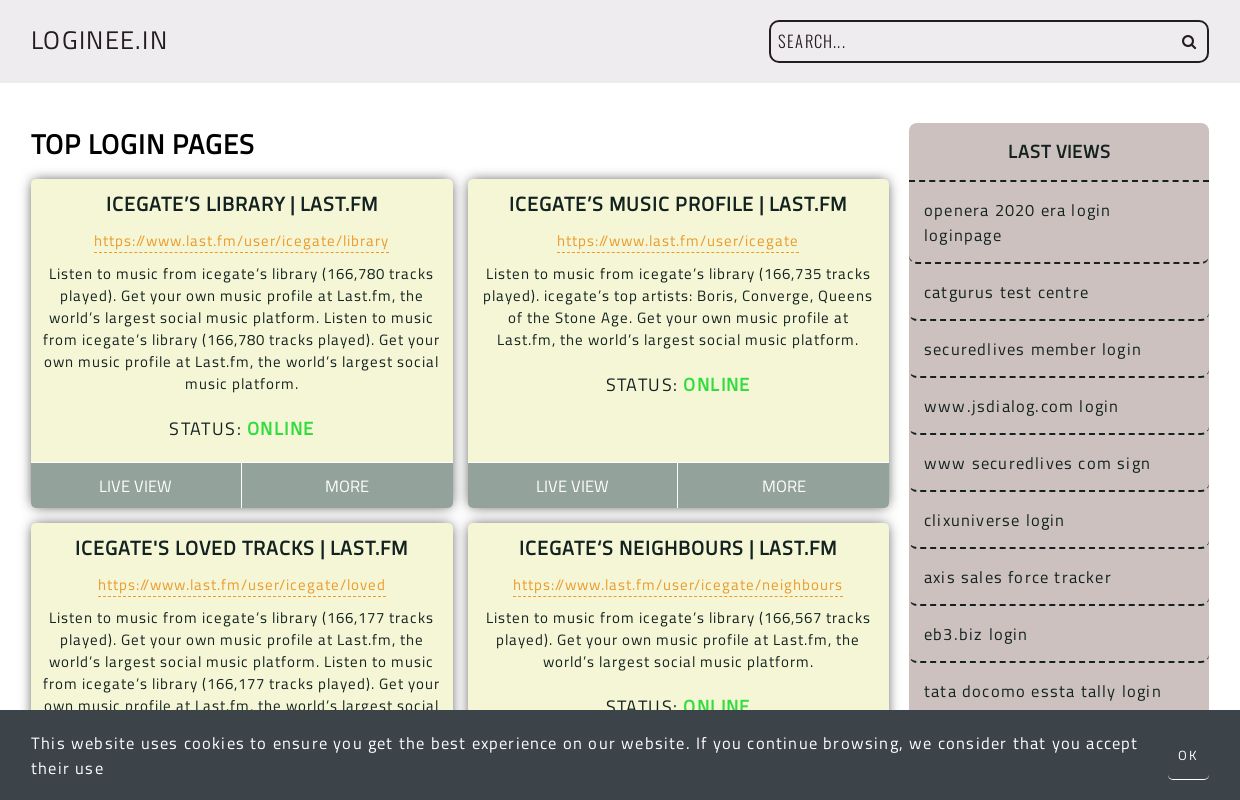 Loginee.in - General overview of Login, Procedures, and Session