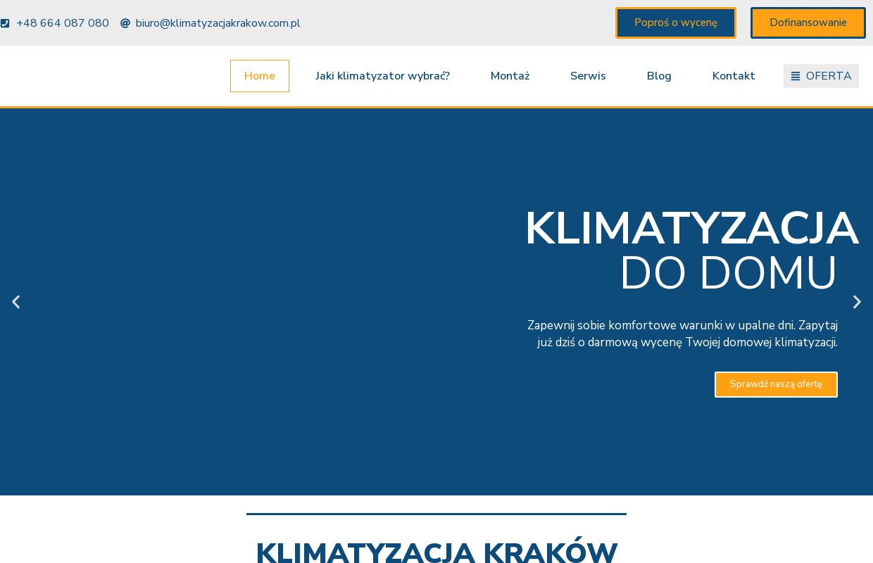 Klimatyzacja Kraków - montaż, serwis, klimatyzacja do domu, biura