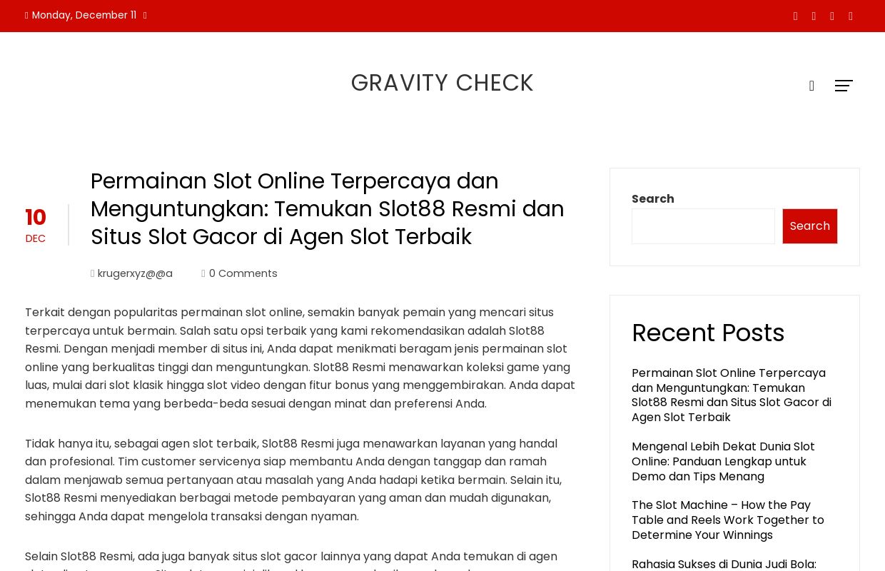 gravity check -