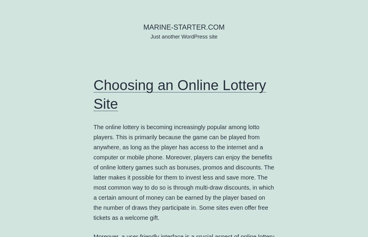 marine-starter.com - Just another WordPress site