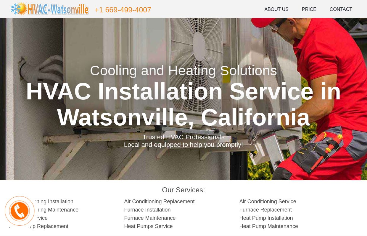 Air Conditioning, Heat Pump, Furnace Install in Watsonville, CA