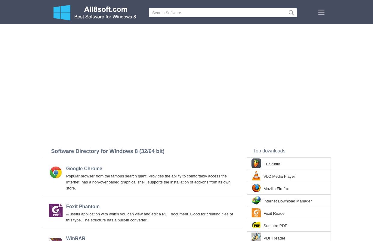 Software Directory for Windows 8 (32/64 bit) in English