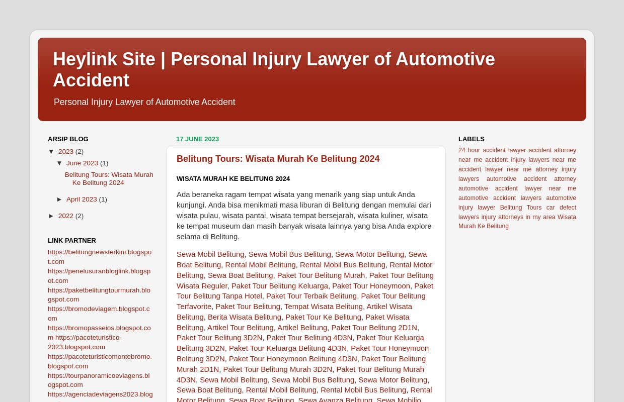 Heylink Site | Personal Injury Lawyer of Automotive Accident