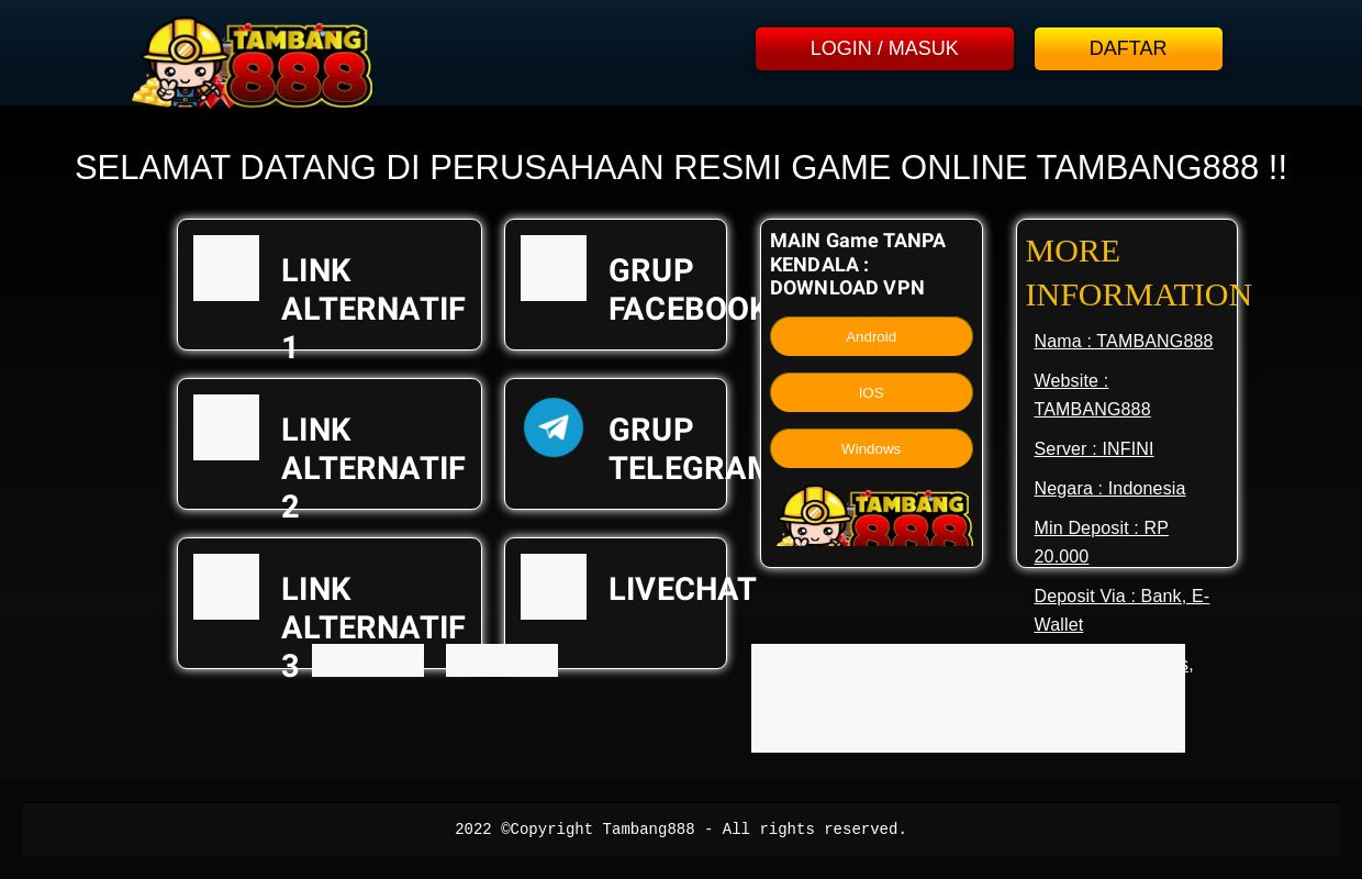 Tambang888 - Game Online Terlengkap se Asia