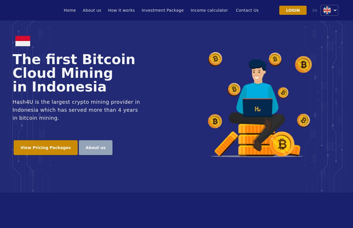 Hash4U - The First Bitcoin Cloud Mining in Indonesia