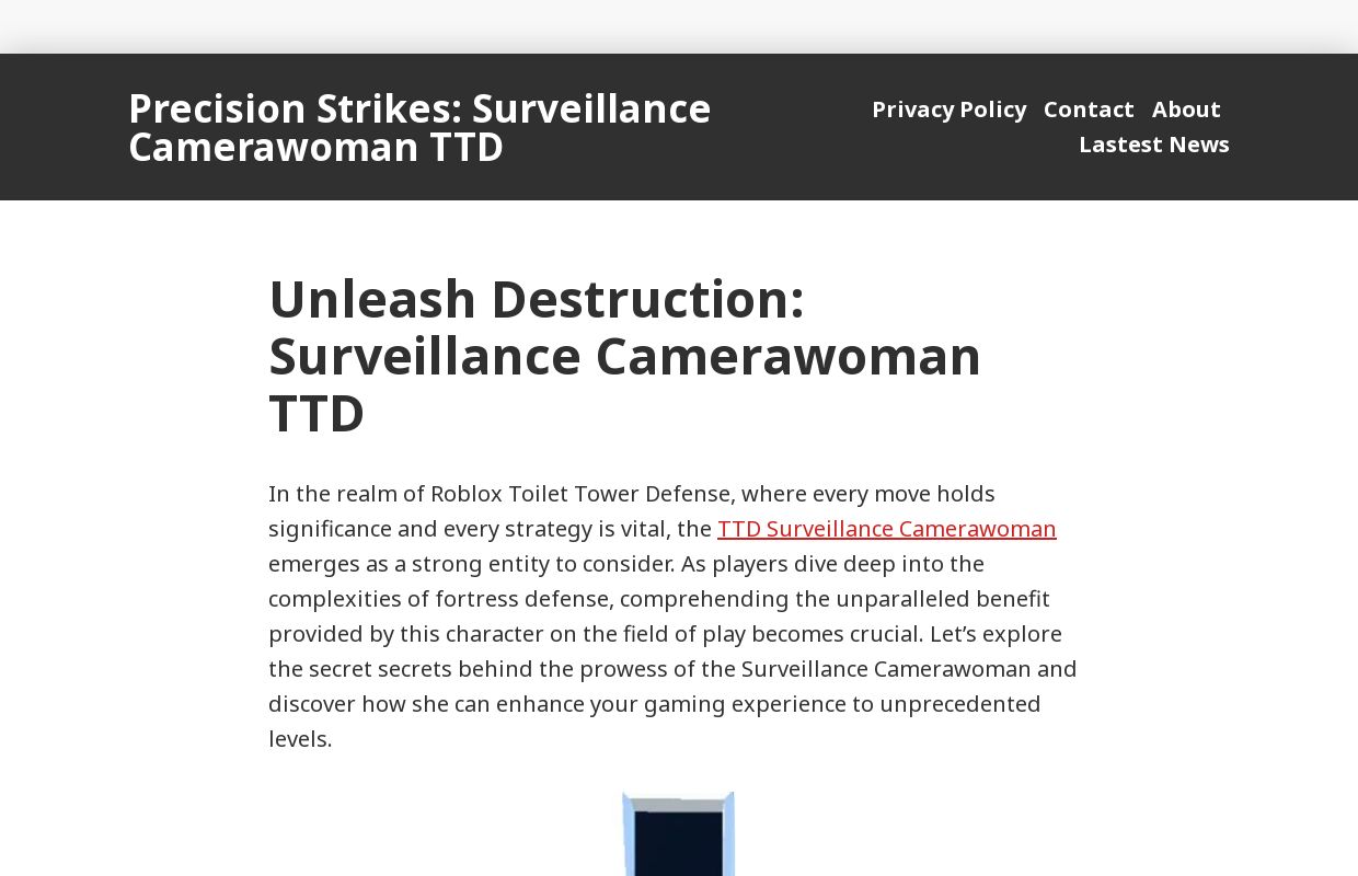 Precision Strikes: Surveillance Camerawoman TTD