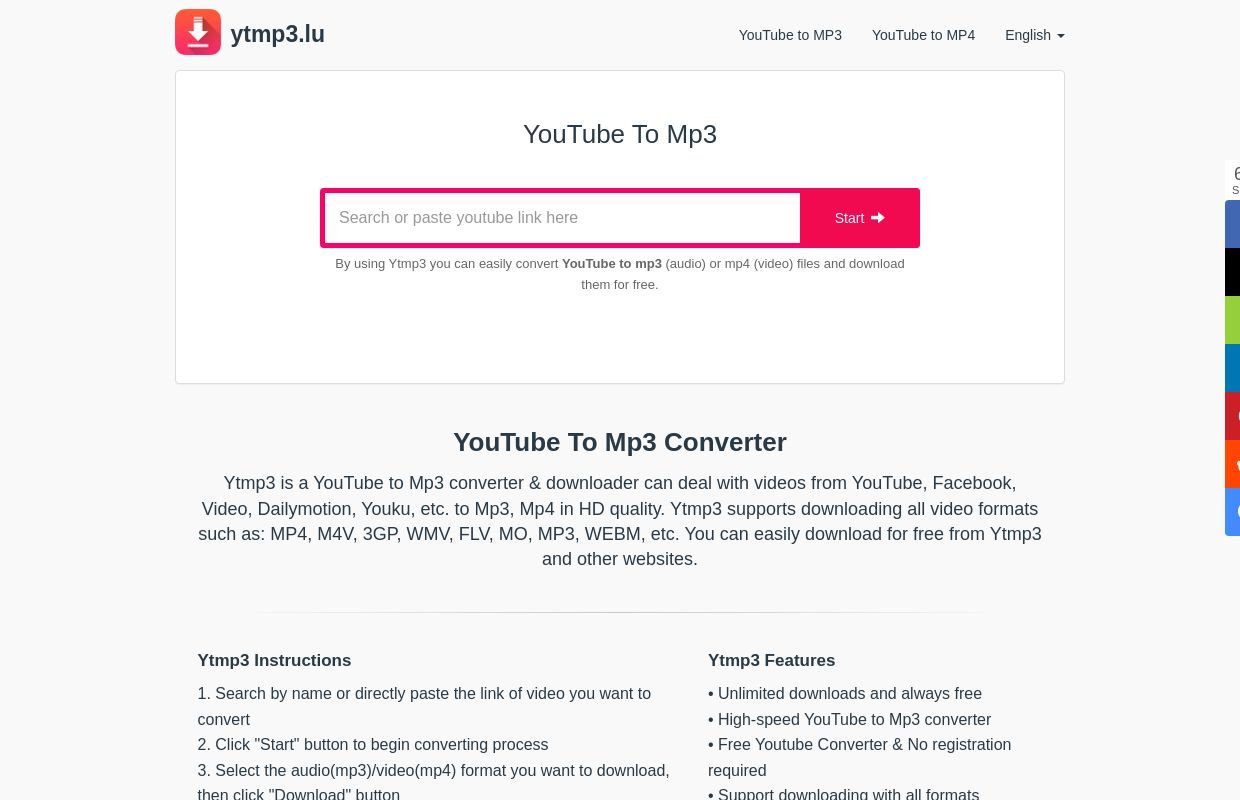 Ytmp3: Youtube To Mp3 Converter