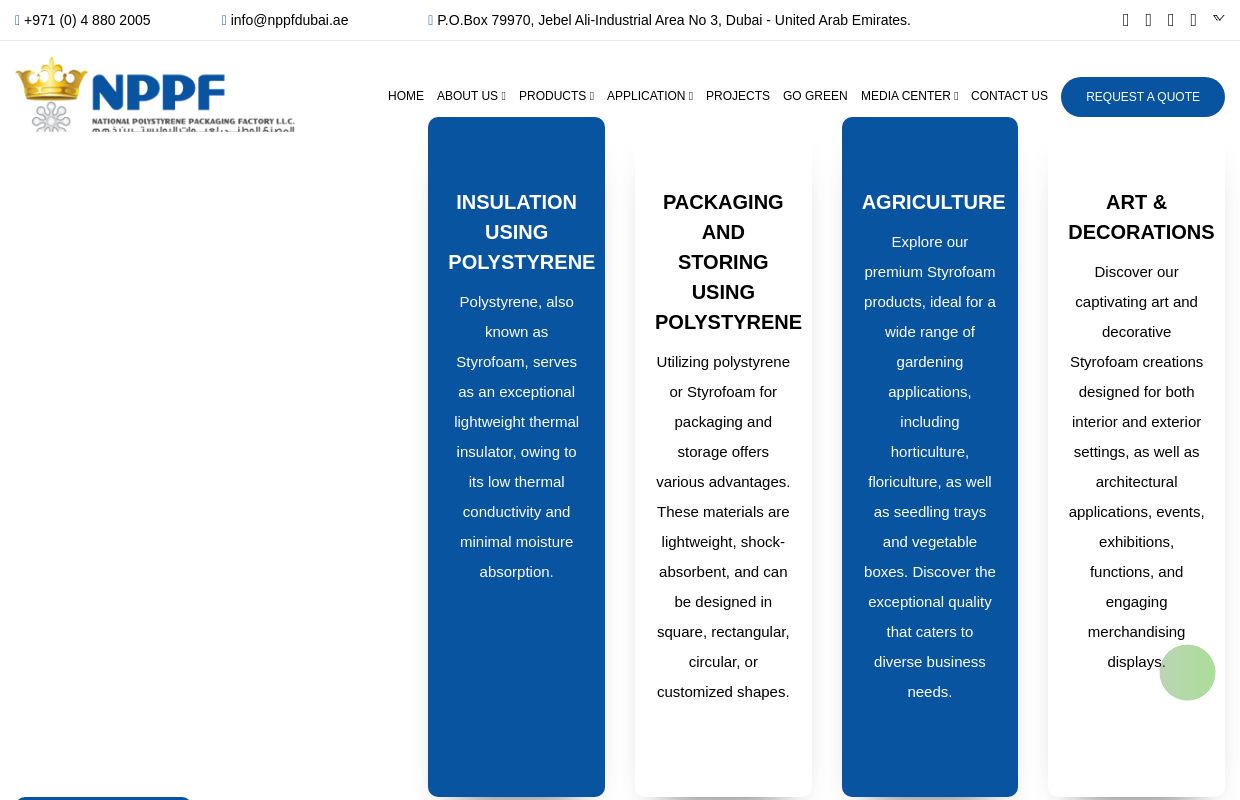 NPPF Dubai - Polystyrene | Styrofoam | Thermal insulation & Packaging company in UAE