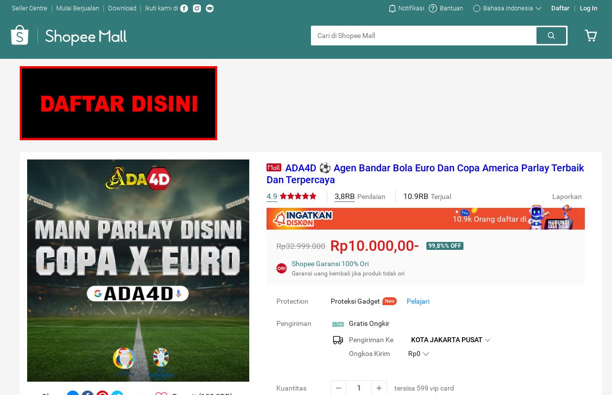 ADA4D ⚽ Agen Bandar Bola Euro Dan Copa America Parlay Terbaik Dan Terpercaya
