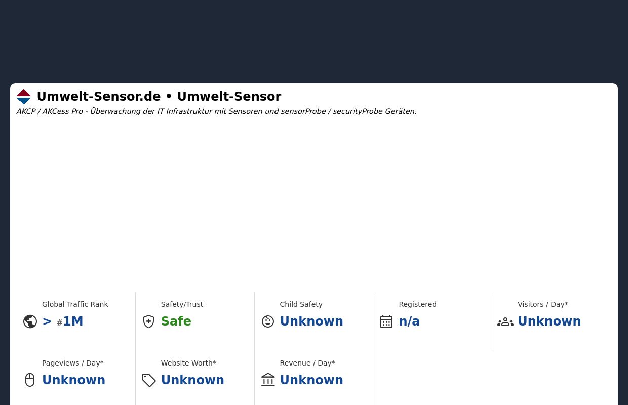 Umwelt-Sensor.de - AKCP | Umweltsensor für IT Infrastruktur Überwachung