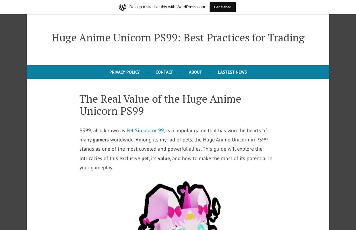 Huge Anime Unicorn PS99: Best Practices for Trading