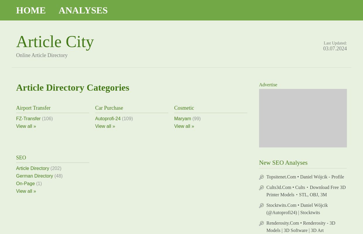 Article City • Online Article Directory