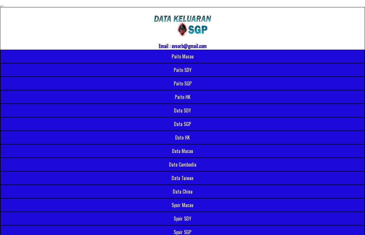 Data Sgp - Data Singapore - Data Keluaran Sgp - Data Sgp Hari ini
