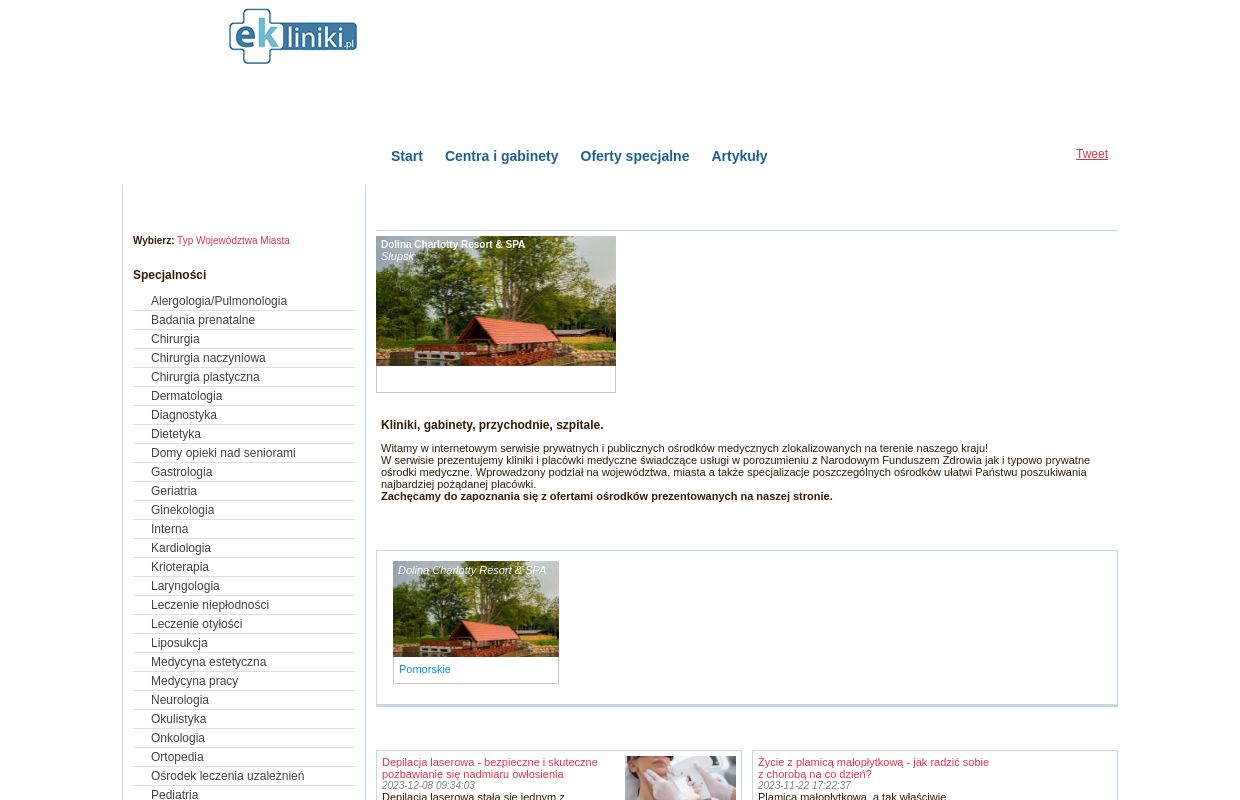 Kliniki, gabinety i centra medyczne - ekliniki.pl