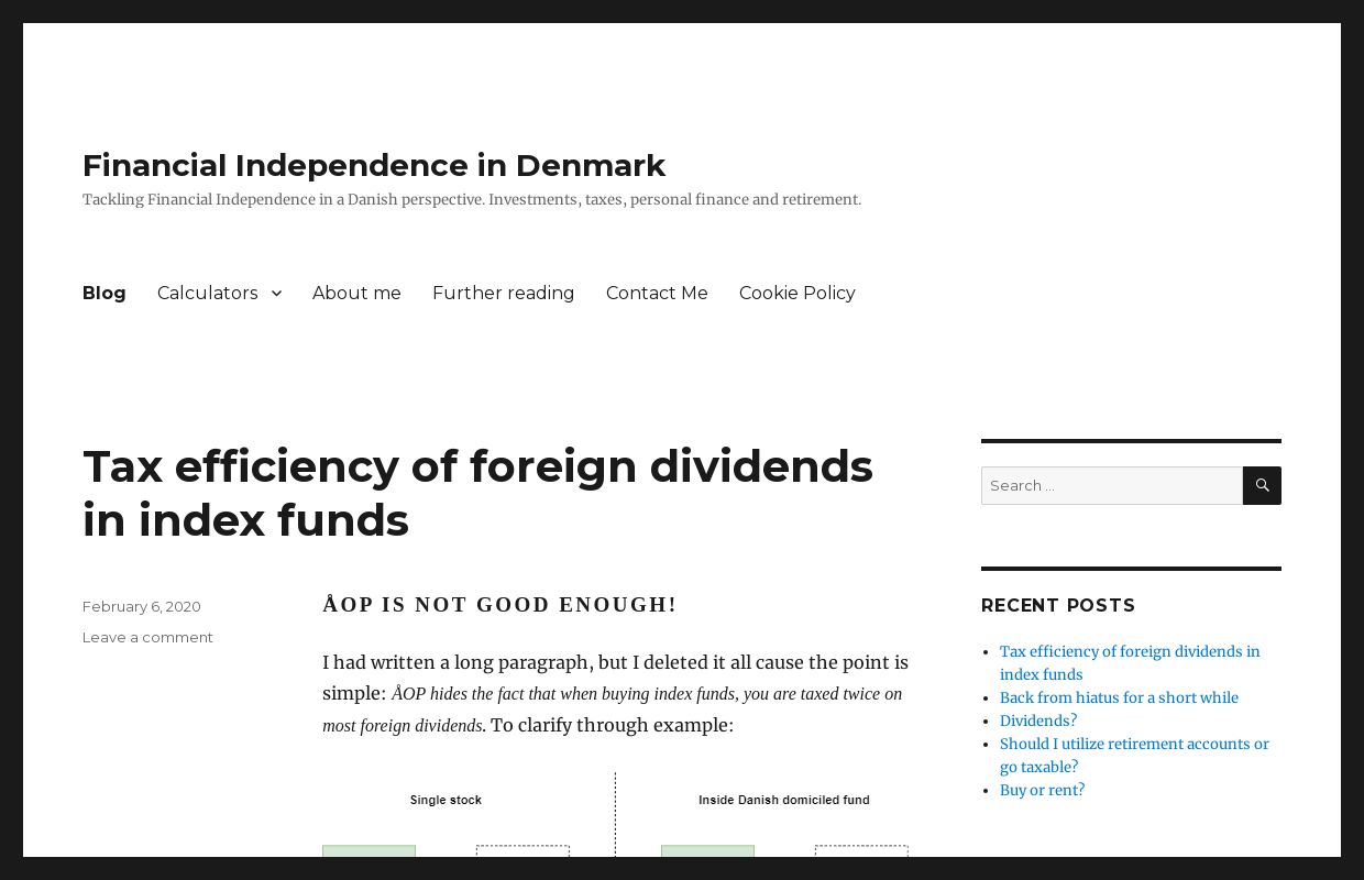 Financial Independence in Denmark - Tackling Financial Independence in a Danish perspective. Investments, taxes, personal finance and retirement.