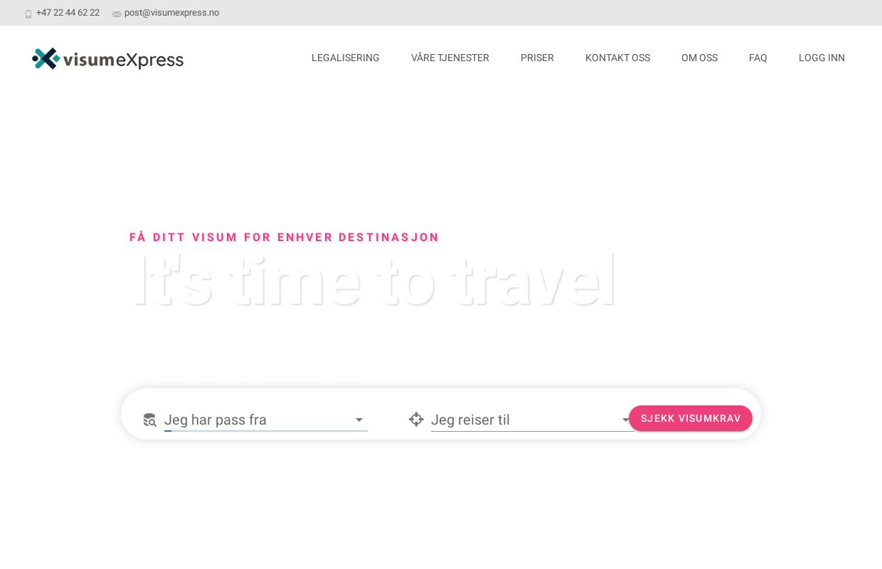 Visumexpress-få ditt visum for enhver destinasjon