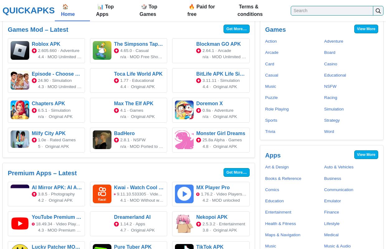 QuickApks - Mod APK Games and Apps for Android