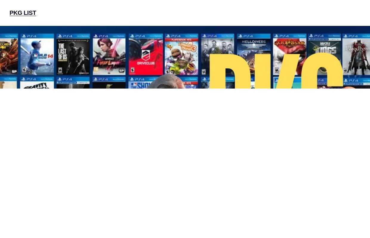 PKG List – PS4 PKG Free Download