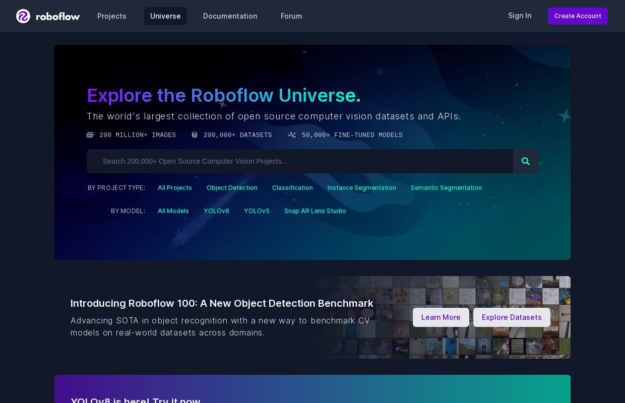 Roboflow Universe: Open Source Computer Vision Community