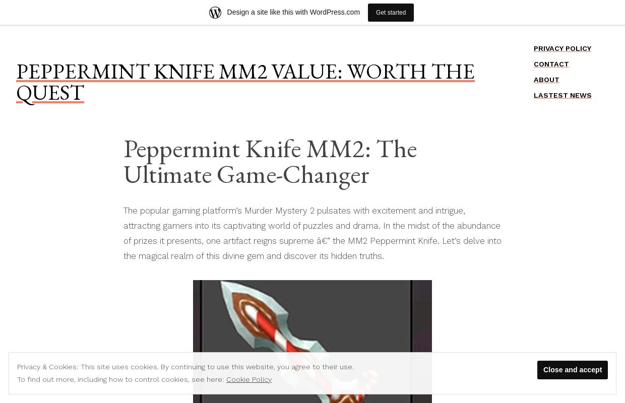 Peppermint Knife MM2 Value: Worth the Quest