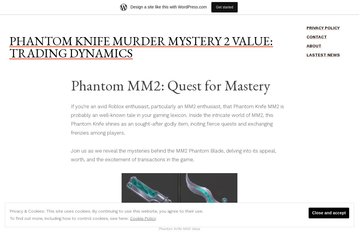 Phantom Knife Murder Mystery 2 Value: Trading Dynamics