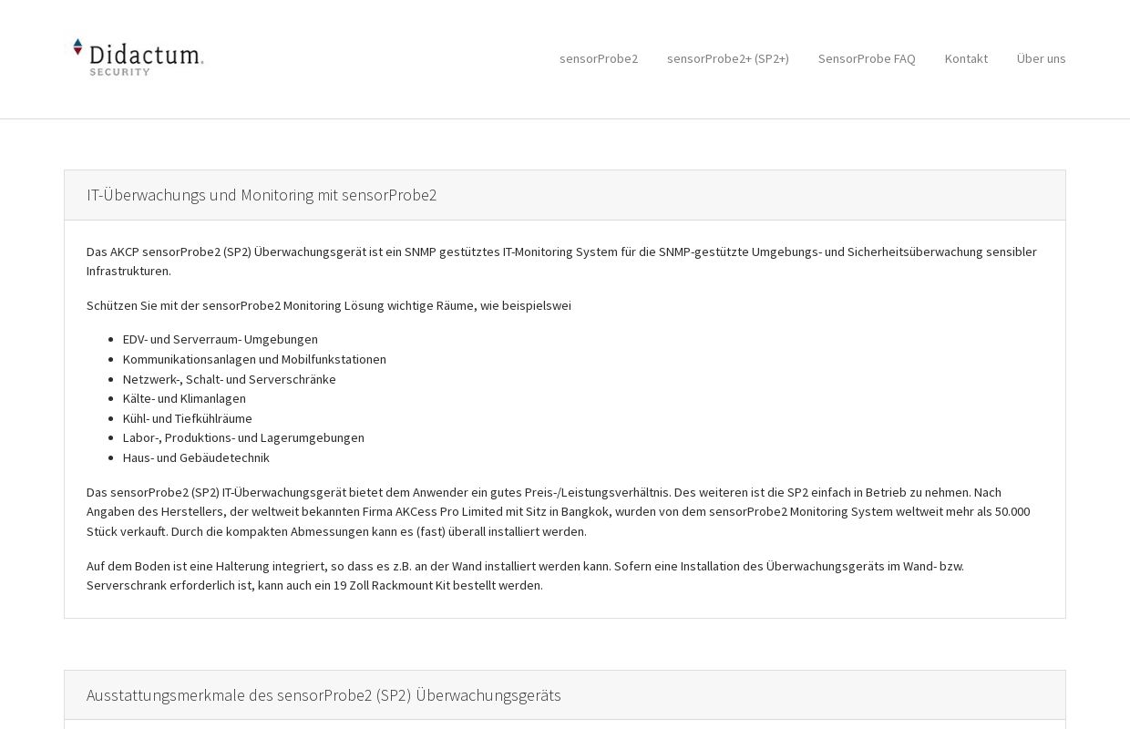 sensorProbe von AKCP - IT-Überwachung und Monitoring