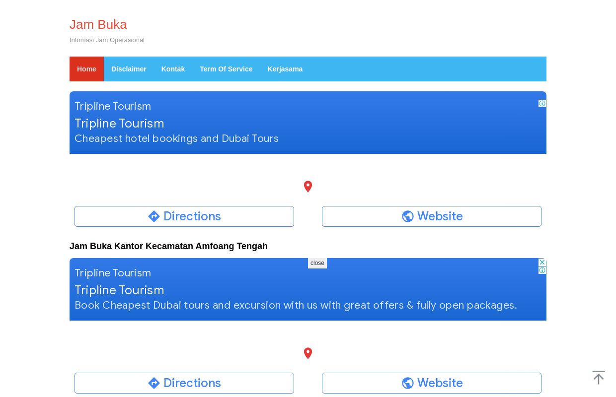 Jam Buka – Infomasi Jam Operasional