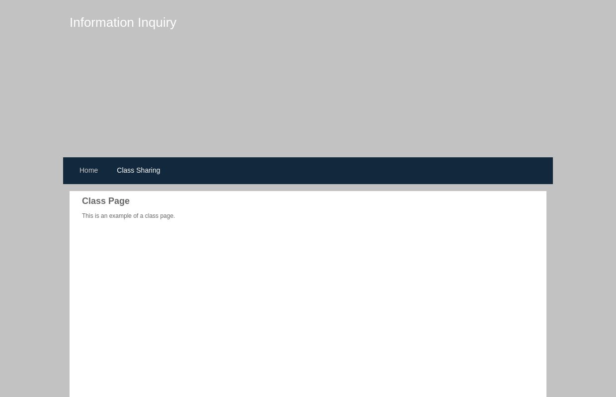  Information Inquiry - Home