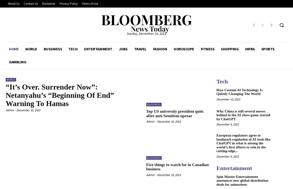 Bloomberg News Today