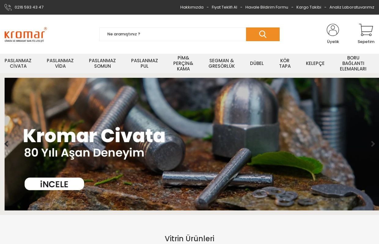 Kromar Paslanmaz Civata -  Kromar Civata