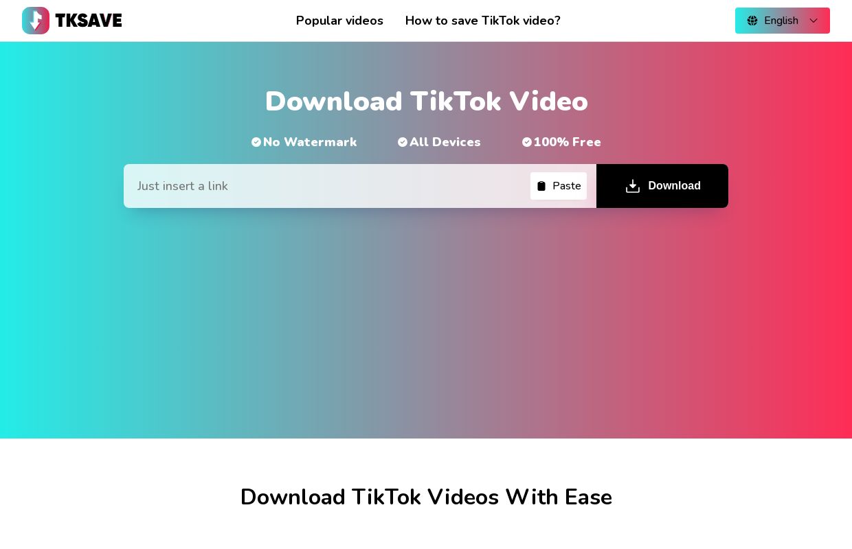Tiktok Downloader - Download Video TikTok Without Watermark