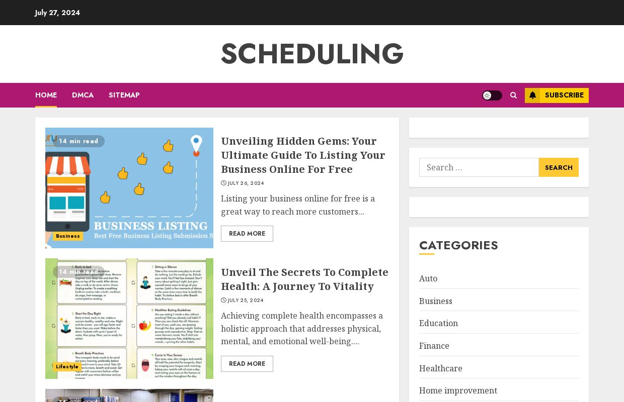 Scheduling