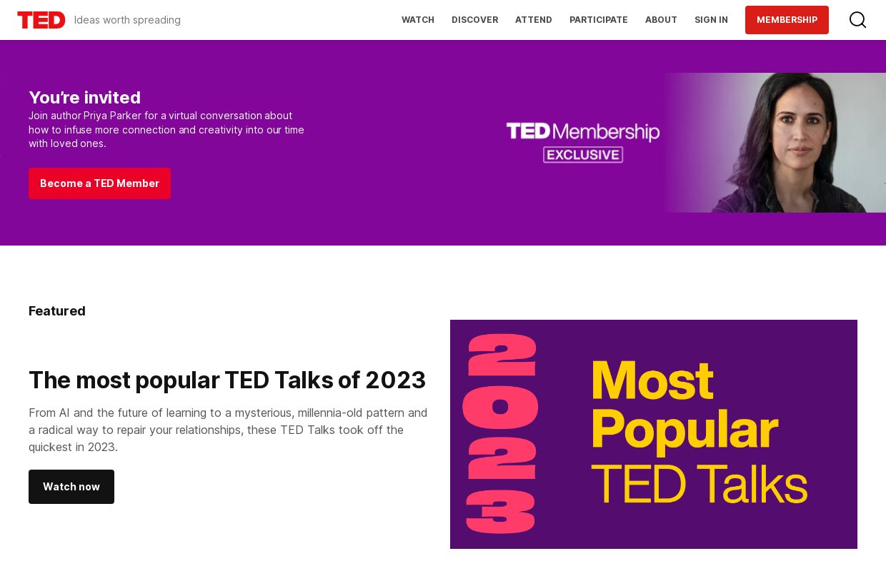 TED: Ideas Worth Spreading