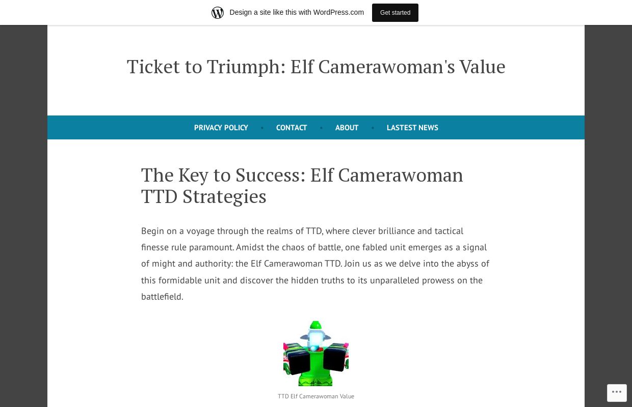 Ticket to Triumph: Elf Camerawoman's Value