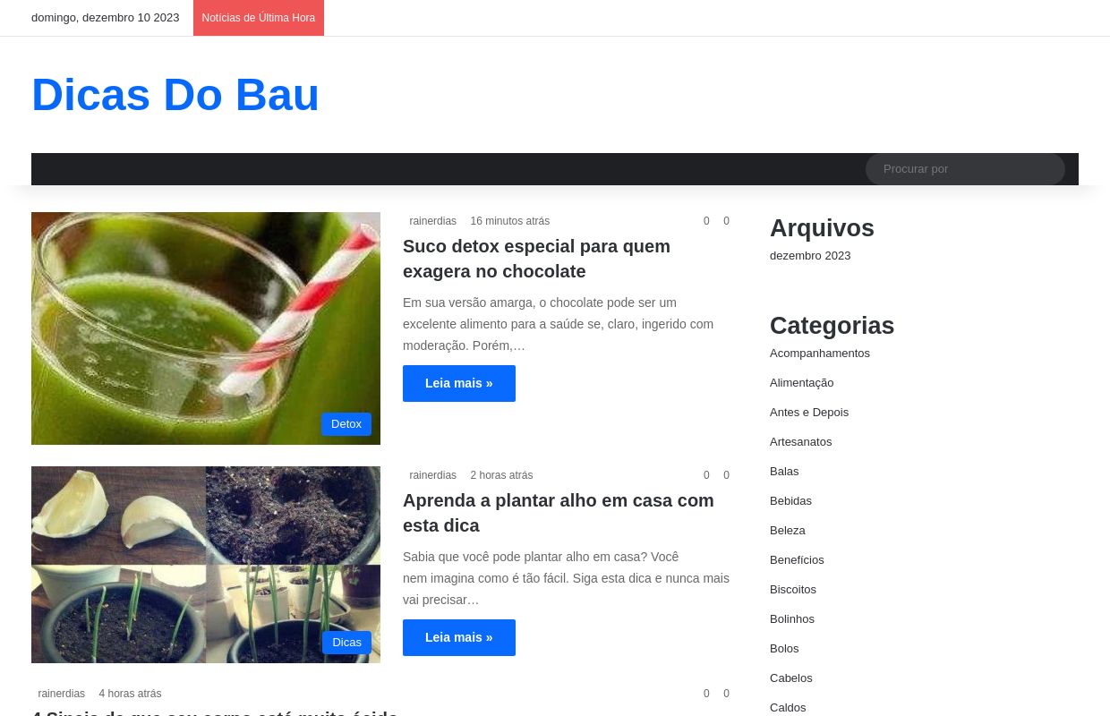 Dicas Do Bau - As melhores dicas!