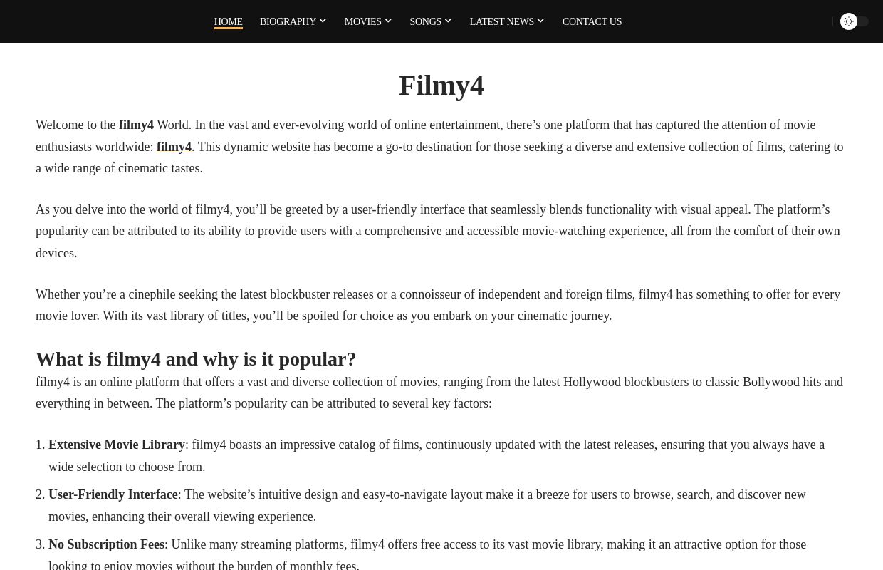 Filmy4 | Latest List Of New Hindi Movies Releases 2024