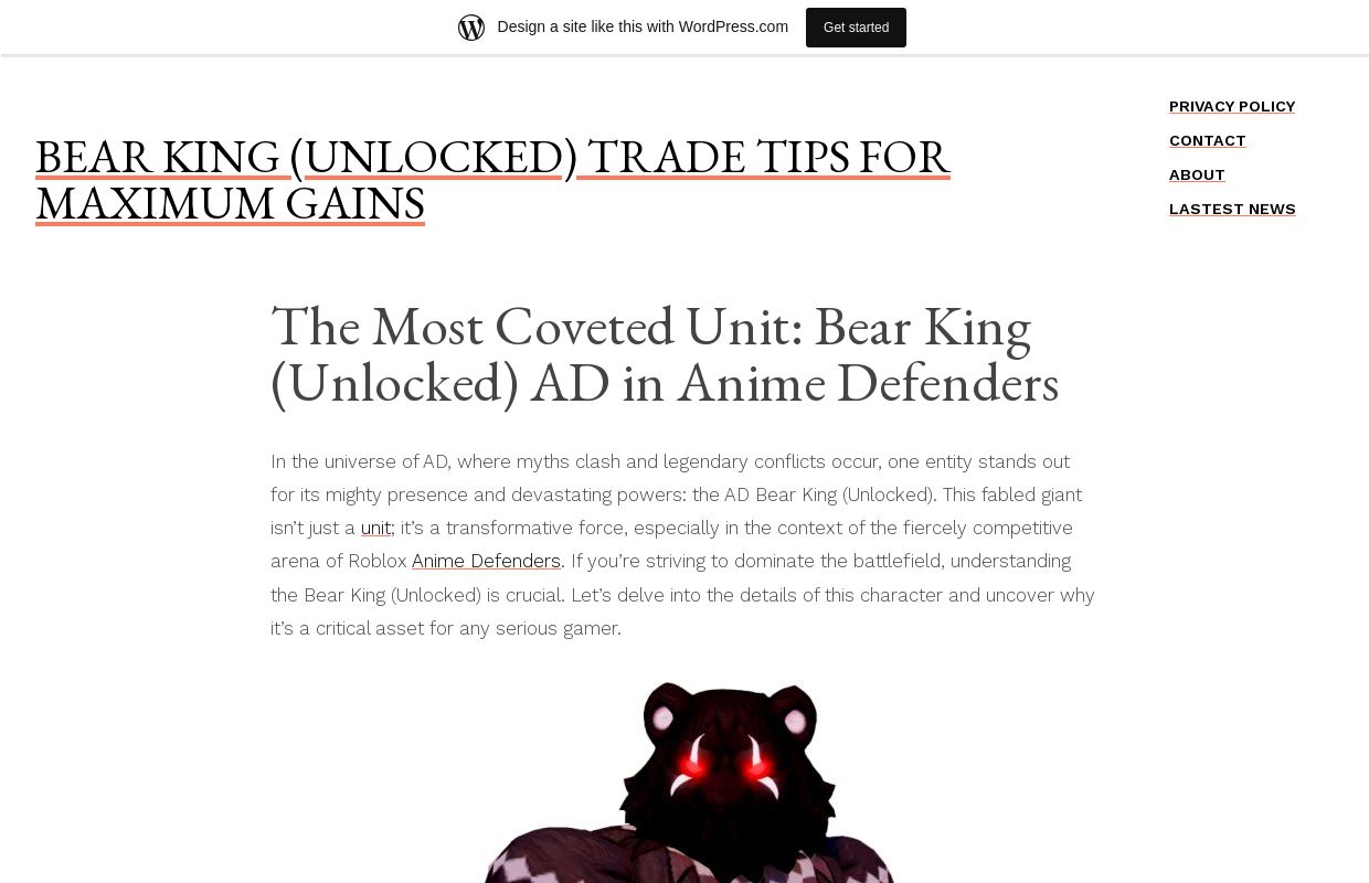 Bear King (Unlocked) Trade Tips for Maximum Gains