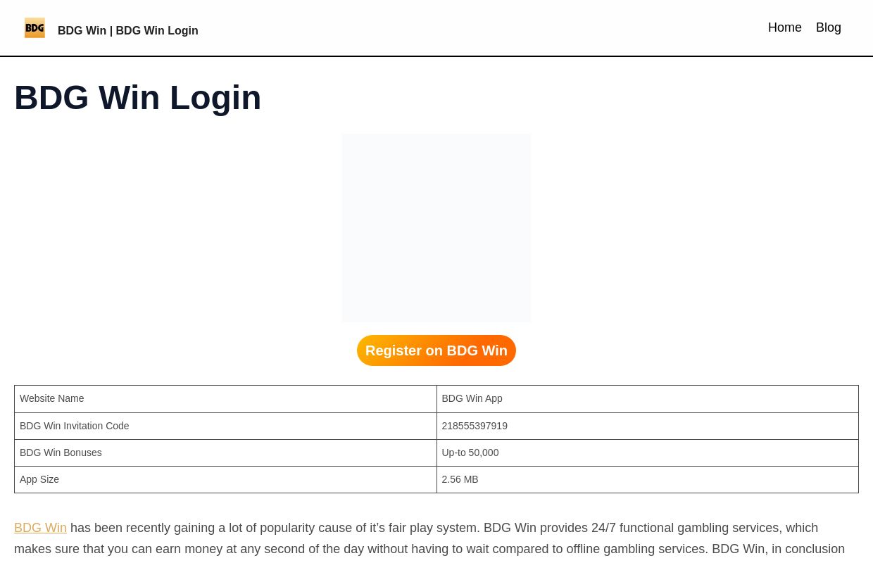 BDG Win | BDG Win Login
