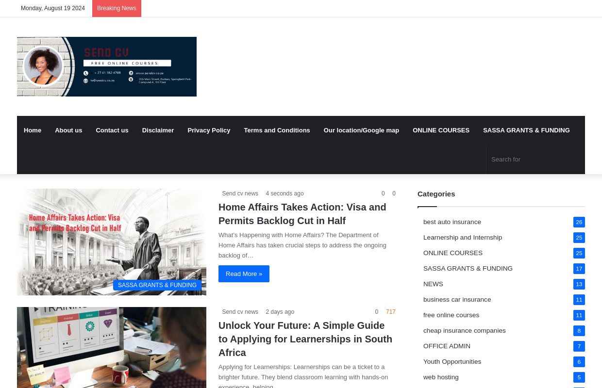 SEND CV - Free Online Courses
